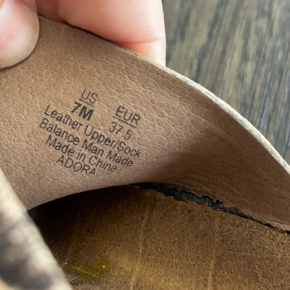 Sam Edelman sandals leather faux  animal‎ fur leopard bohem hippie comfy - Picture 6 of 7